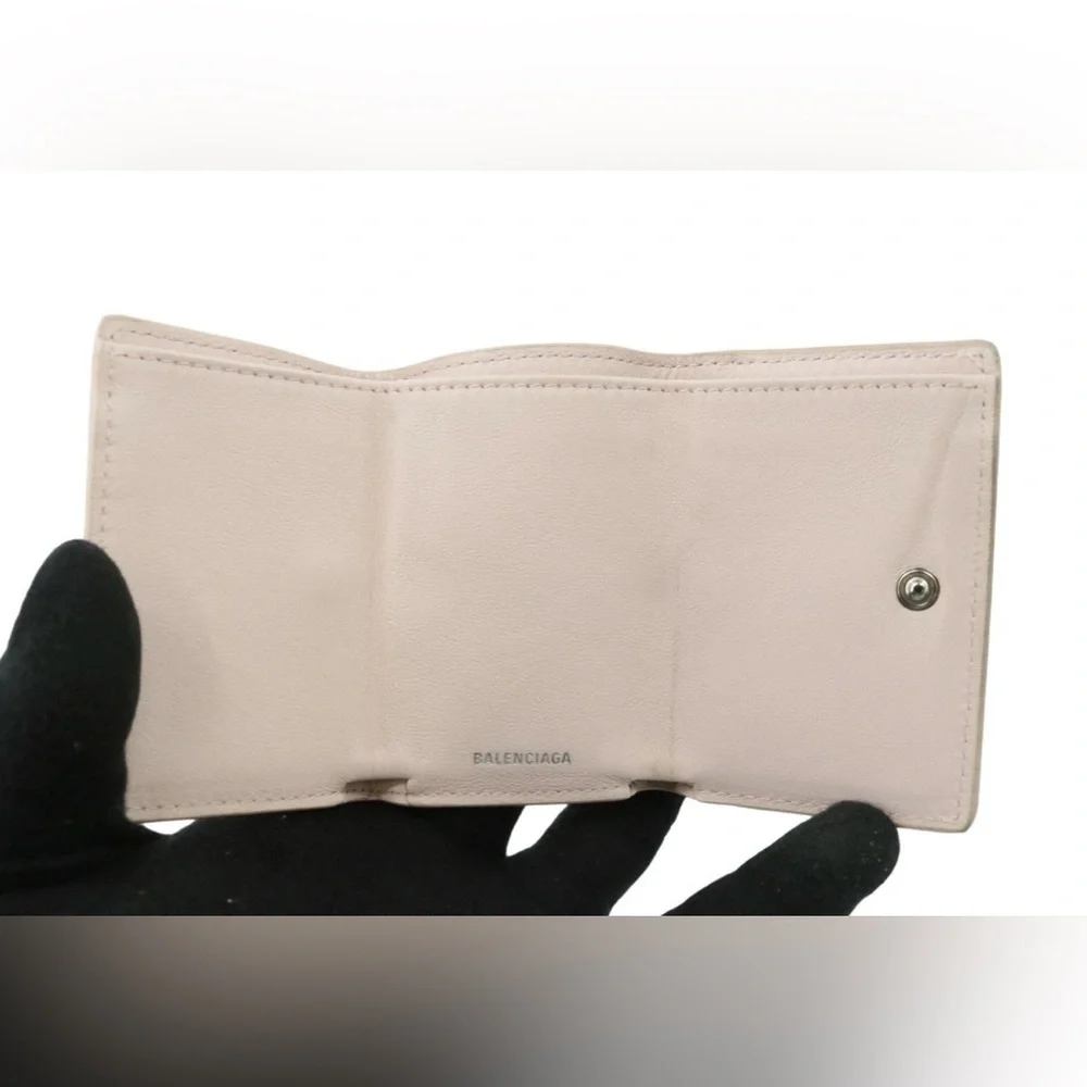Balenciaga Papier Mini Wallet in pink leather, - Picture 3 of 5